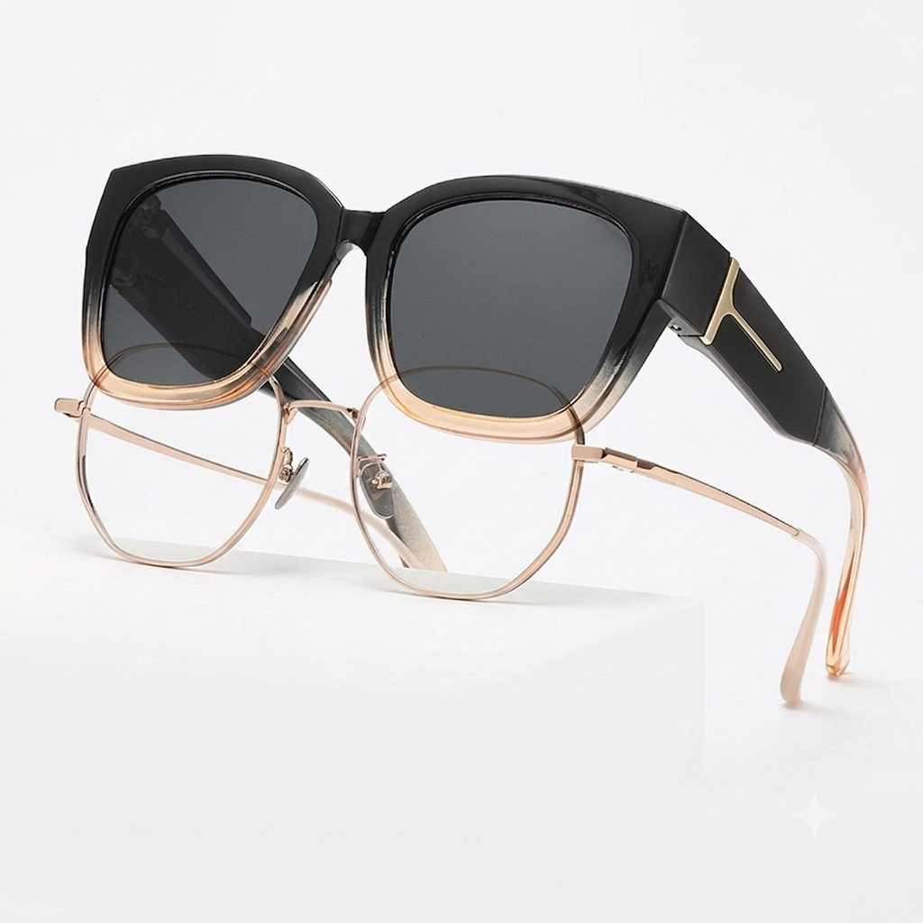 🛩️Last day promotion/🕶️ Polarized Sunglasses for Women – UV400 Protection, Floral Frame, Fit Over Prescription Glasses