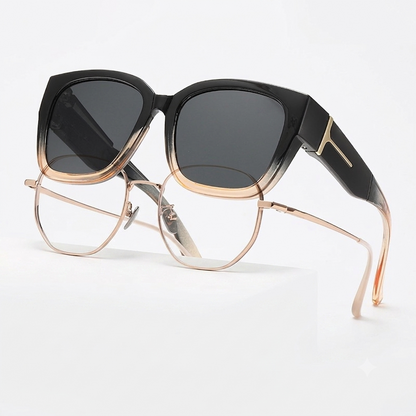 🛩️Last day promotion/🕶️ Polarized Sunglasses for Women – UV400 Protection, Floral Frame, Fit Over Prescription Glasses