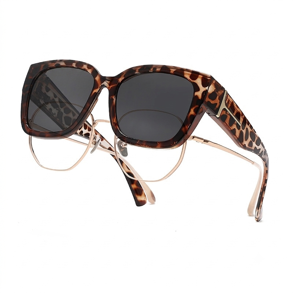 🛩️Last day promotion/🕶️ Polarized Sunglasses for Women – UV400 Protection, Floral Frame, Fit Over Prescription Glasses