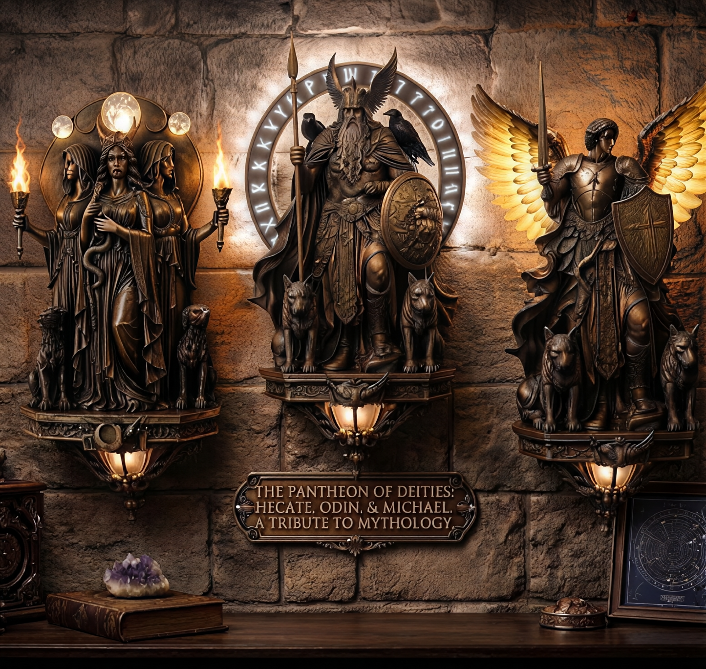 🕊️St. Michael Guardian Angel Wall Light✨