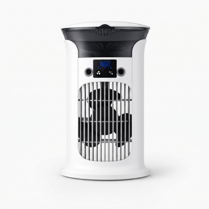 ❄️ 50 % de réduction | Ventilateur-rafraîchisseur d'air de bureau 3-en-1 💧 Ventilateur brumisateur portable avec veilleuse LED