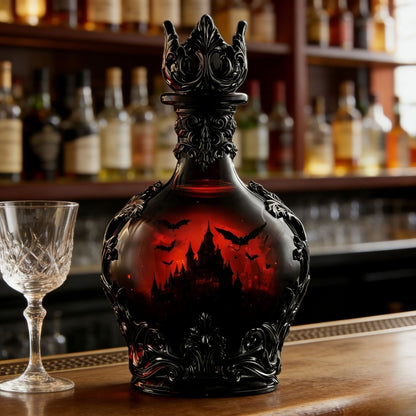 🧛 Gothic Vampire Elixir Whiskey Decanter | Magic Potion Style Liquor Bottle 🍷