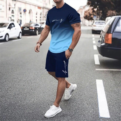 💥 50% OFF FLASH SALE! 🌈Men‘s Gradient 2-Piece Set 💨【Limited Time】