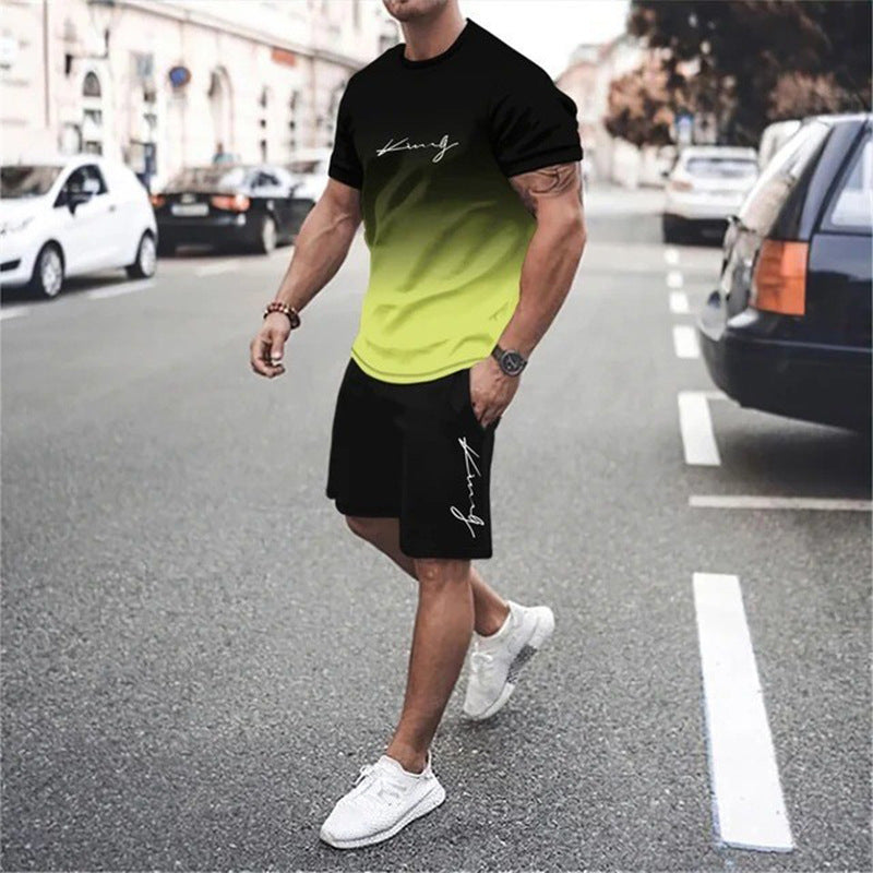 💥 50% OFF FLASH SALE! 🌈Men‘s Gradient 2-Piece Set 💨【Limited Time】