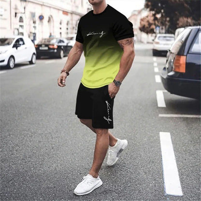 💥 50% OFF FLASH SALE! 🌈Men‘s Gradient 2-Piece Set 💨【Limited Time】