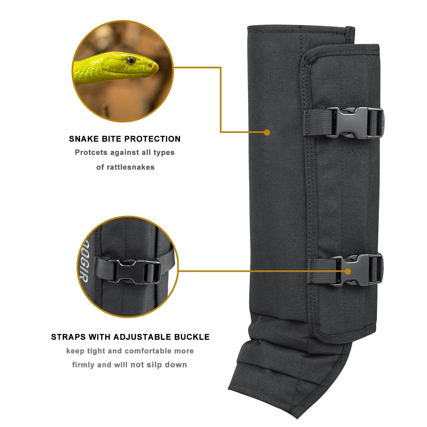 🛠️Unisex Verstellbare Outdoor-Gamaschen, schlangenresistent