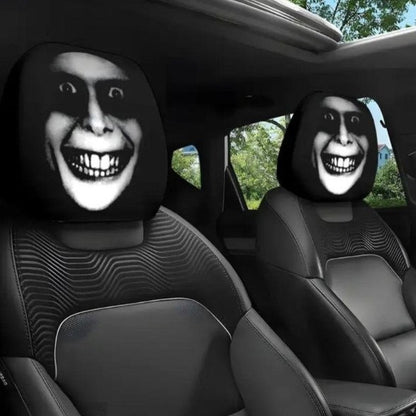 😆 Funny Cartoon Car Headrest Covers – 2PCS Universal Fit 🚗（Buy One Headrest Cover, Get One Free）