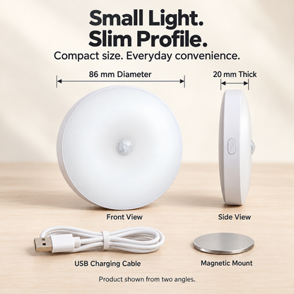 Rechargeable Motion Sensor Night Light – Magnetic LED Light with 3 Color Modes