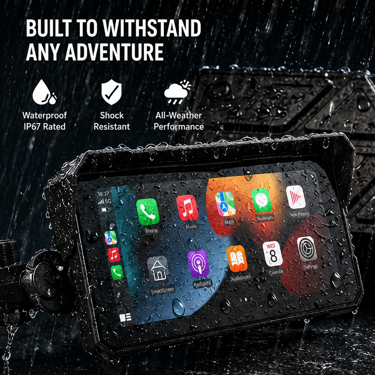 Motorcycle Smart Display – Full HD Touchscreen with Navigation & Bluetooth