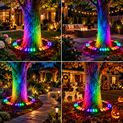✨Solar RGB Tree Ring Lights – Color-Changing Outdoor Landscape Lighting