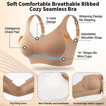 🎁Last Day Discount - 50% OFF🔥Super Firming Wire-Free Push Up Bra All-Day Comfort No More Sagging
