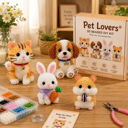 🔥Last Day 49% OFF 🧵✨ Tiny 3D Beaded Animal DIY Kit