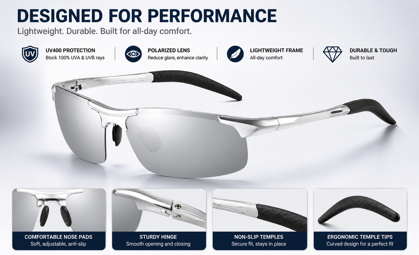 🚀2026 Hot Sale✨New-Photochromic Sunglasses with Anti-glare Polarized Lens