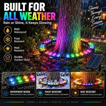 ✨Solar RGB Tree Ring Lights – Color-Changing Outdoor Landscape Lighting