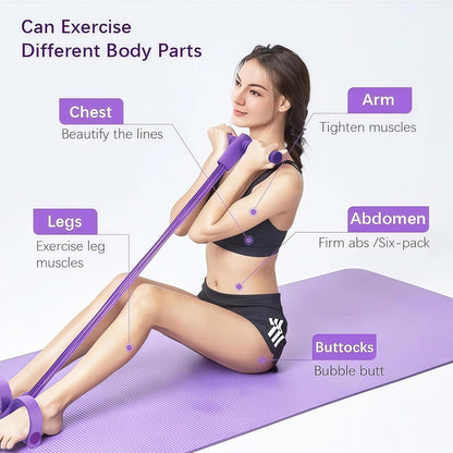 💪All-in-One Home-Fitnessgerät für Gewichtsverlust & Muskelaufbau🔥8-Schlauch-Pedalwiderstandsgerät – abnehmbares und einstellbares Pedalwiderstandsgerät