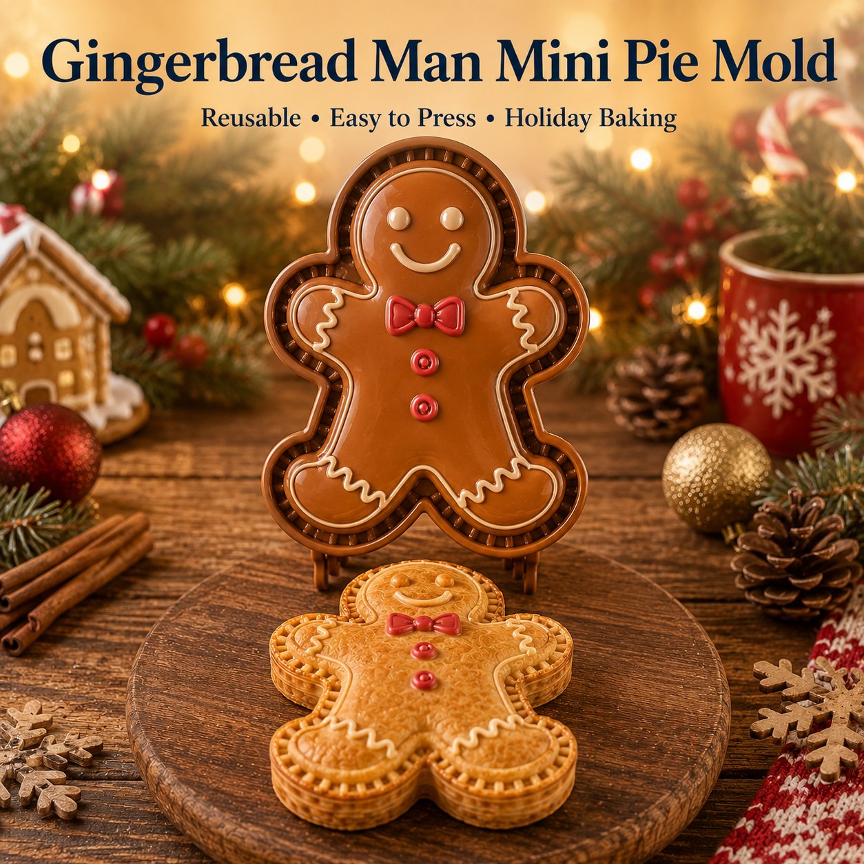 🏅Best Seller 🎄 9-Design Christmas Mini Pie Mold Collection 🥧✨