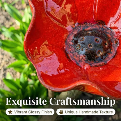 🛩️Letzter Tag der Aktion/🐦 Handgefertigter Blumen-Gartenstecker aus Metall – Vogelbad & Außendekoration für Naturliebhaber 🌸