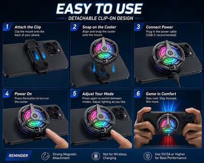 ❄️ 15°C Instant Freeze | No More Overheating! 🎮 Live Temp Display + RGB Aura | Perfect for Gaming & Video Calls