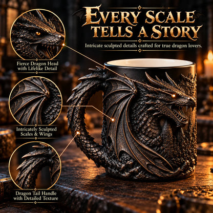 Color-Changing Dragon Mug – 3D Heat-Reveal Coffee Cup