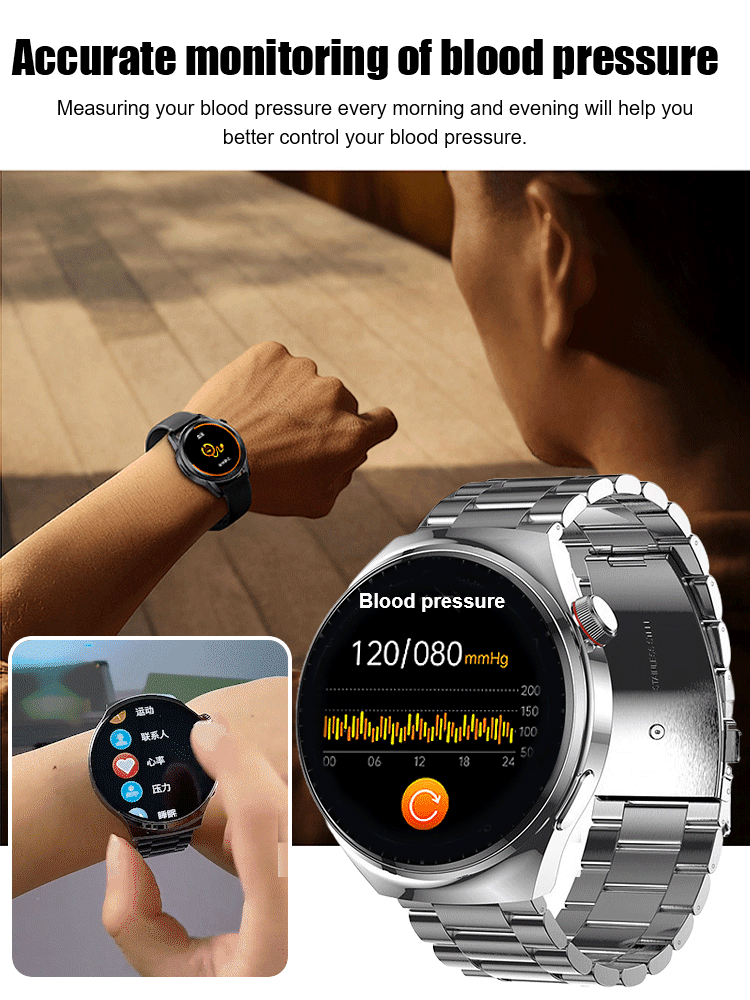 🌎Ends Today: 70% OFF! 🔥【24-hour health check】Steel Band Watch4 Pro⌚Mount Sinai Hospital physician recommended