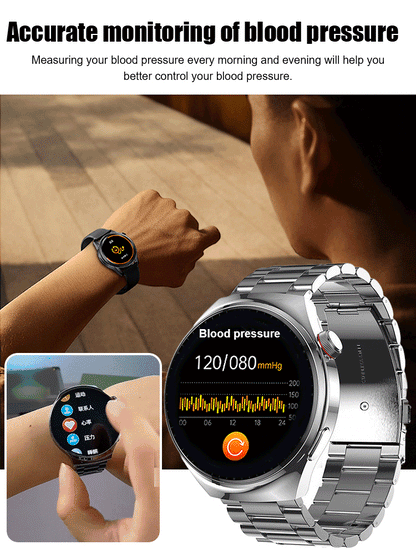 🌎Ends Today: 70% OFF! 🔥【24-hour health check】Steel Band Watch4 Pro⌚Mount Sinai Hospital physician recommended