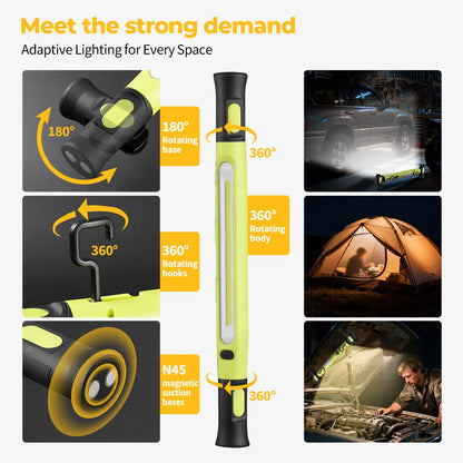 【FathersDayGift】🛠️ 3000LM Cordless Under Hood Work Light Bar for Car Repair & Garage Use