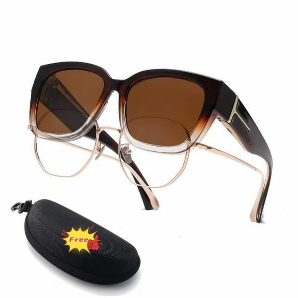 🕶️ Polarized Sunglasses for Women – UV400 Protection, Floral Frame, Fit Over Prescription Glasses