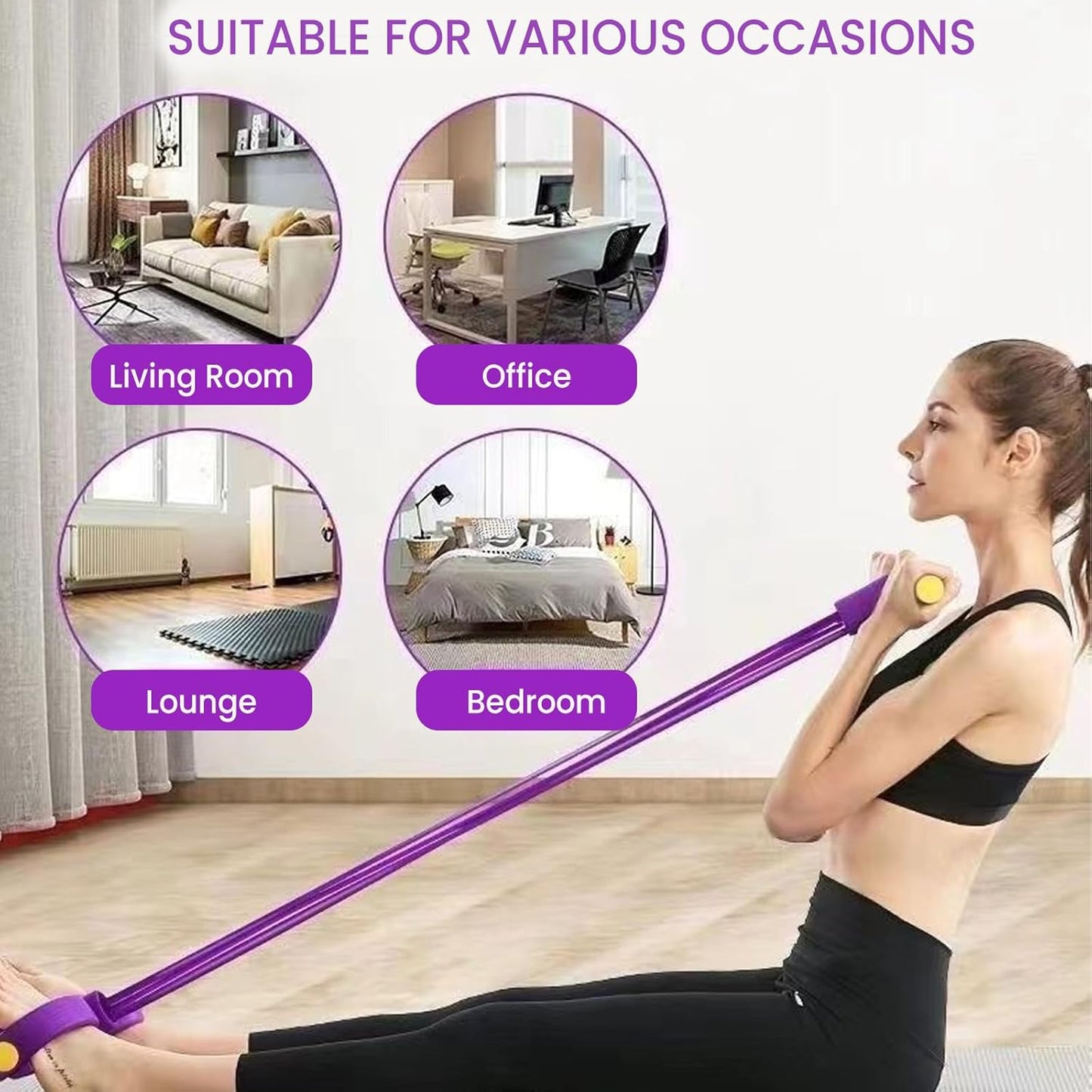 💪All-in-One Home-Fitnessgerät für Gewichtsverlust & Muskelaufbau🔥8-Schlauch-Pedalwiderstandsgerät – abnehmbares und einstellbares Pedalwiderstandsgerät