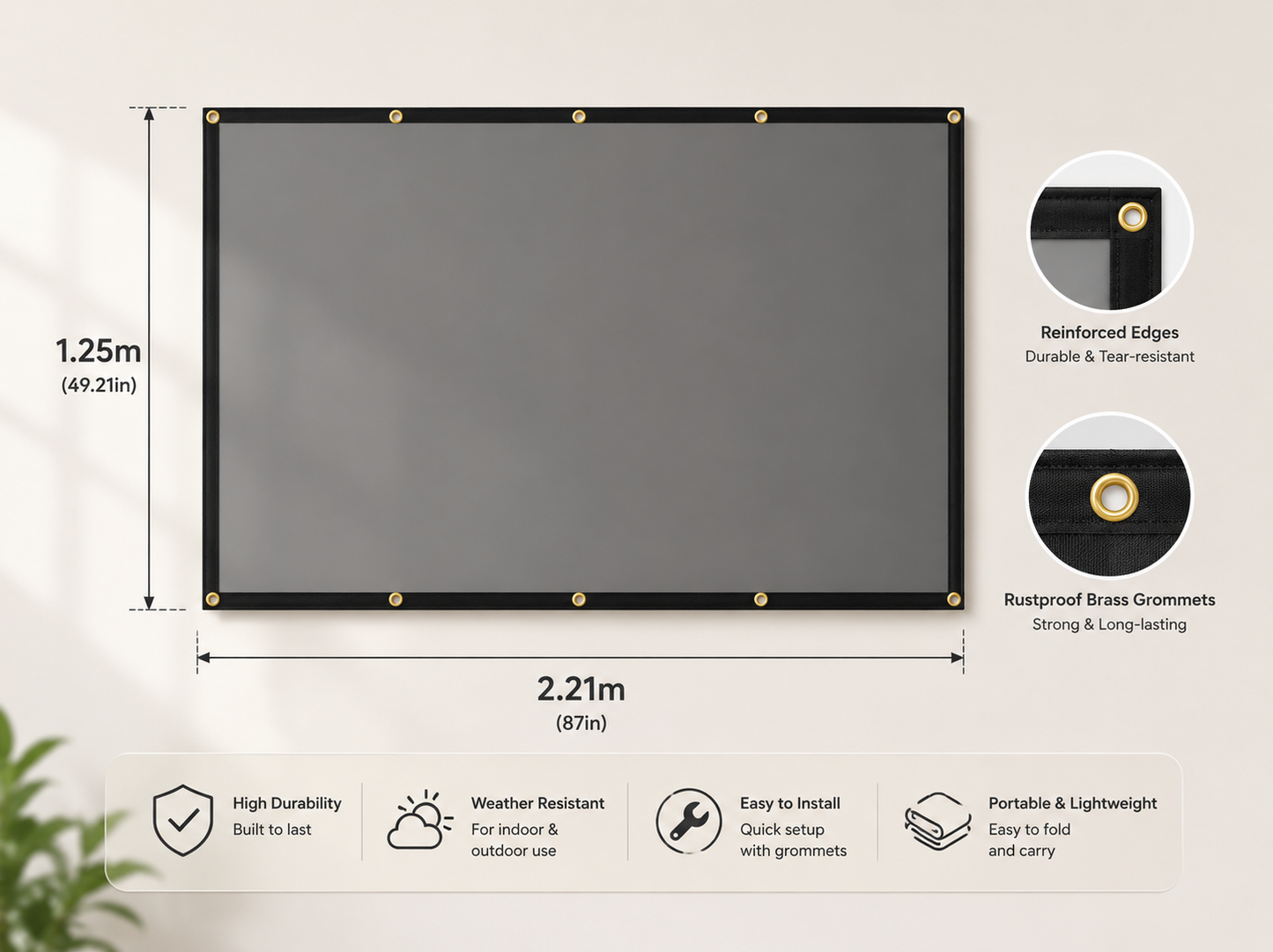 🔥 Last Day Promotion 🔥Ambient Light Rejecting (ALR) Projector Screen