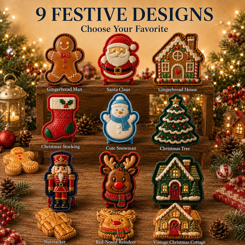 🏅Best Seller 🎄 9-Design Christmas Mini Pie Mold Collection 🥧✨