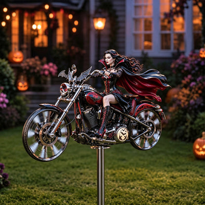 🎃 BikerSpooky Halloween Motorcycle Garden Windmill 🏍️