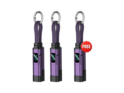 🔥Limited Time SALE 50% OFF🔥4-in-1 Digital Display Keychain Charging Cable