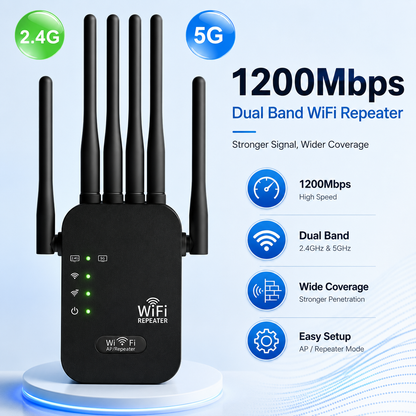 🚀2026 Bestseller✨🏠 Dual-Band WLAN Repeater – 1200Mbit/s Signalverstärker