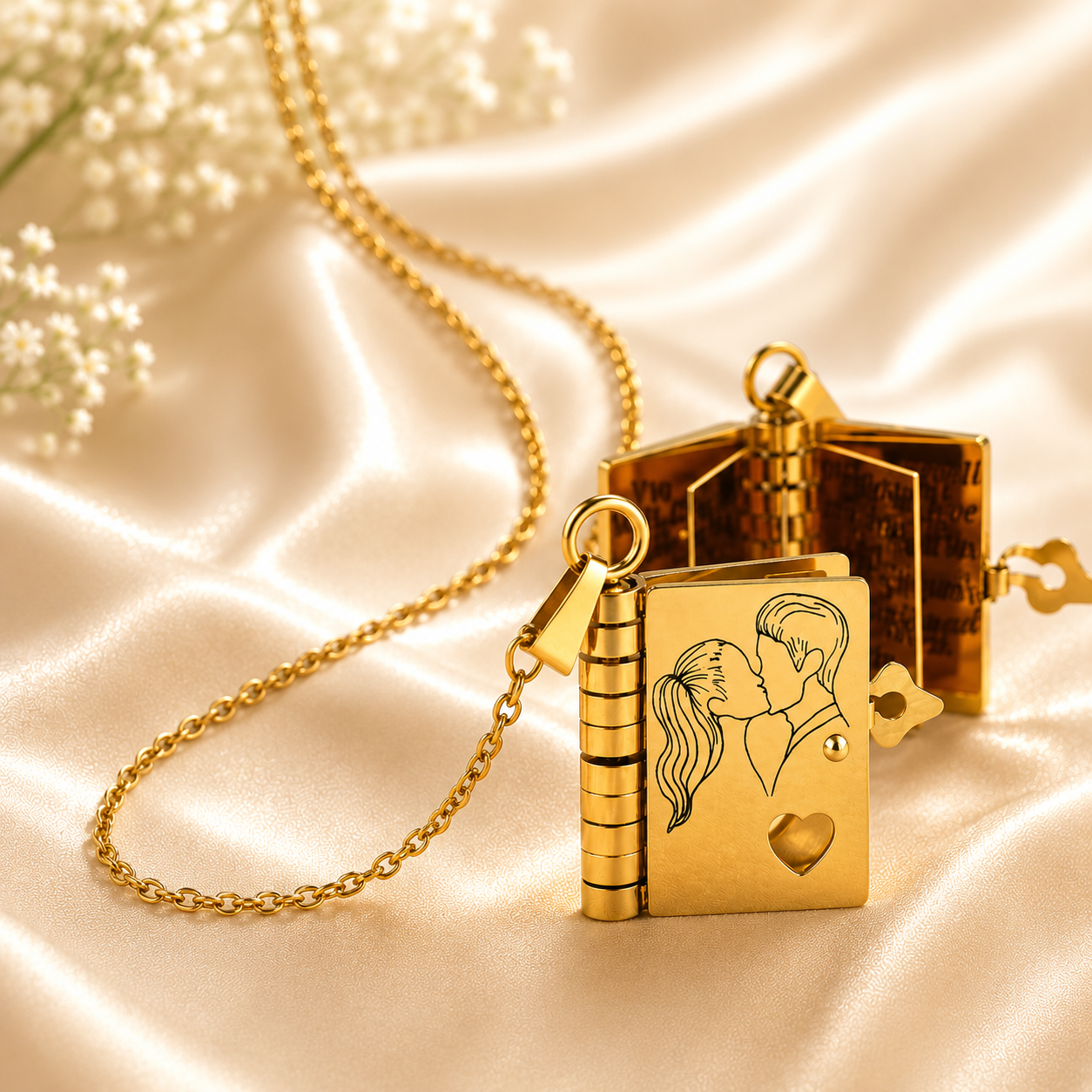 🎁 Last Day Promotion 🔥For Love - I Love You Book Necklace