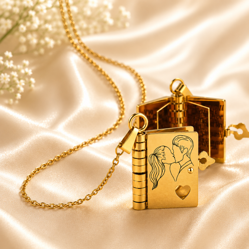 🎁 Last Day Promotion 🔥For Love - I Love You Book Necklace