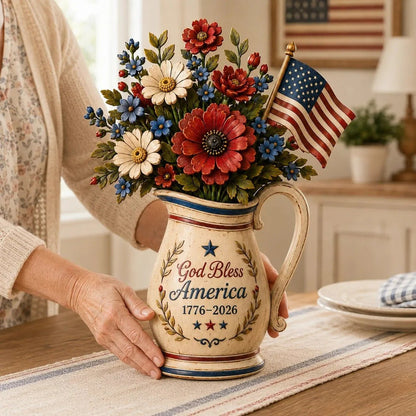⏰Last day Promotion 🌹Handmade America’s 250th Anniversary Patriotic Floral Décor