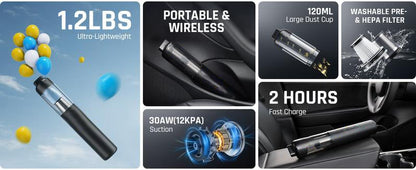 💥 LAST DAY SALE  OFF💥Cordless Handheld Car Vacuum