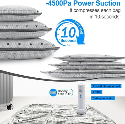 🏅75K+ Sold ⚡️Last Day Special Price 🎁Cordless Travel Vacuum Storage Compression Bag Set