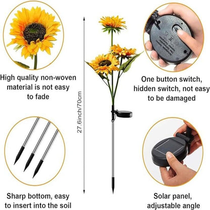 🌻Mother's Day Sale 49% OFF 🔥- 🌞Solar LED Sunflower Garden Lights-29.6inch/74cm