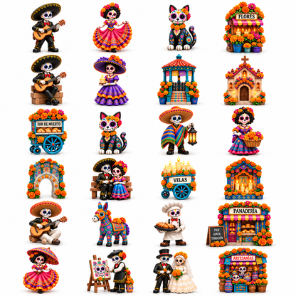 24-Day Día de los Muertos Miniature Countdown Calendar