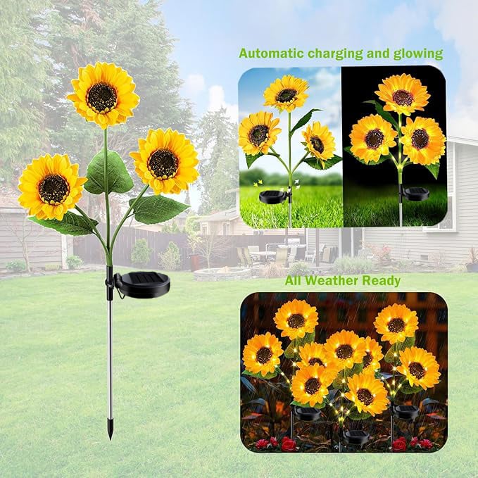 🌻Mother's Day Sale 49% OFF 🔥- 🌞Solar LED Sunflower Garden Lights-29.6inch/74cm
