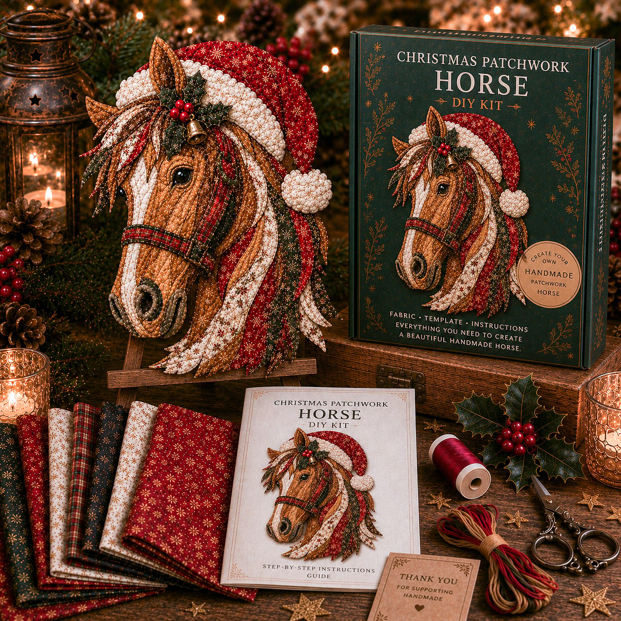 🎅Christmas Patchwork Fabric DIY Decor Kit