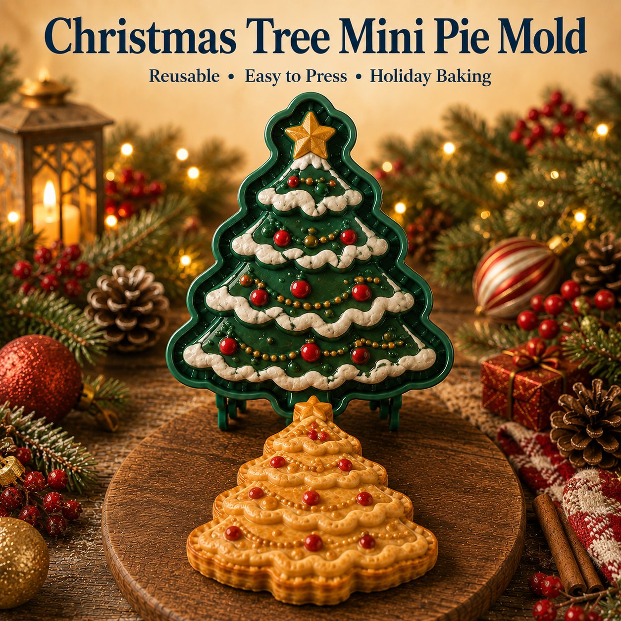 🏅Best Seller 🎄 9-Design Christmas Mini Pie Mold Collection 🥧✨