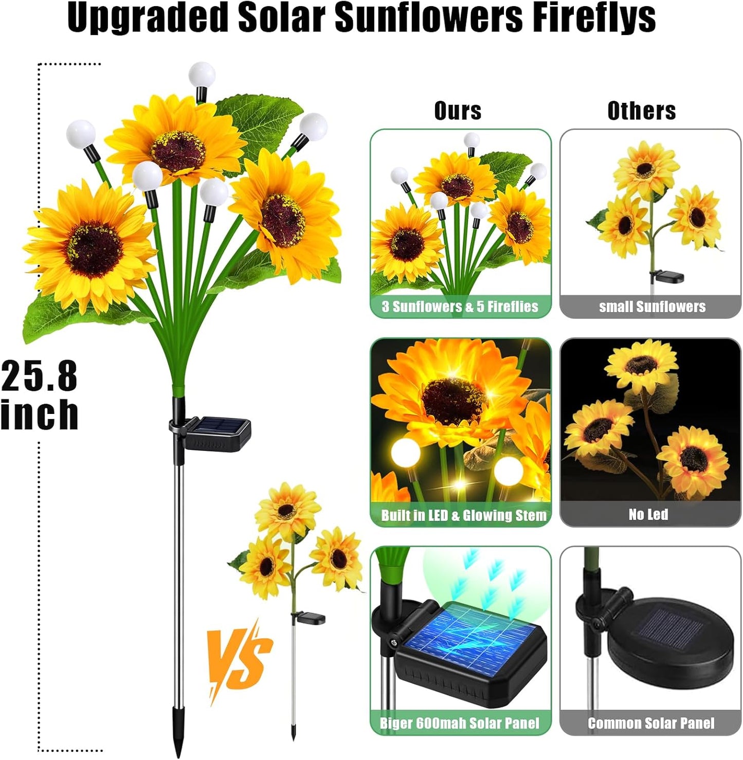 🌻Mother's Day Sale 49% OFF 🔥- 🌞Solar LED Sunflower Garden Lights-29.6inch/74cm