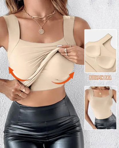 U-Ausschnitt Shapewear Tanktop mit integriertem BH