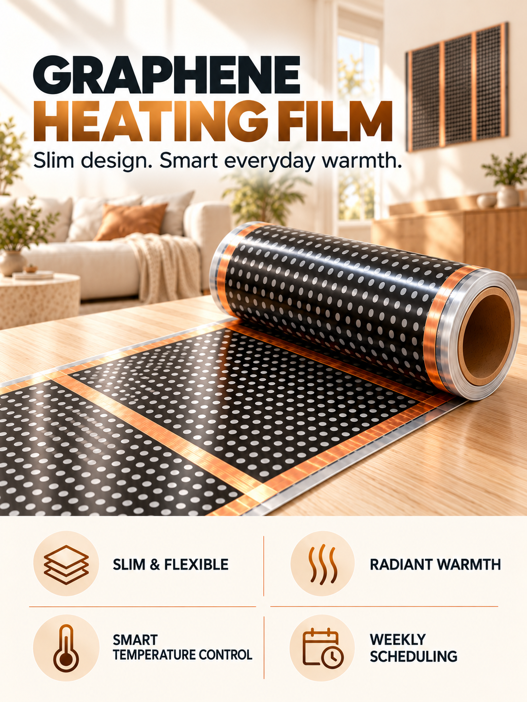 Graphene heating film