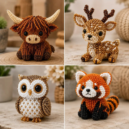 🔥Last Day 49% OFF 🧵✨ Tiny 3D Beaded Animal DIY Kit