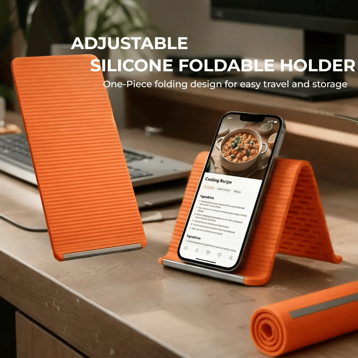 ⏰Ends Today: 50% OFF!👏Flexible silicon  Phone holder stand, Bendable Rollable Foldable Design