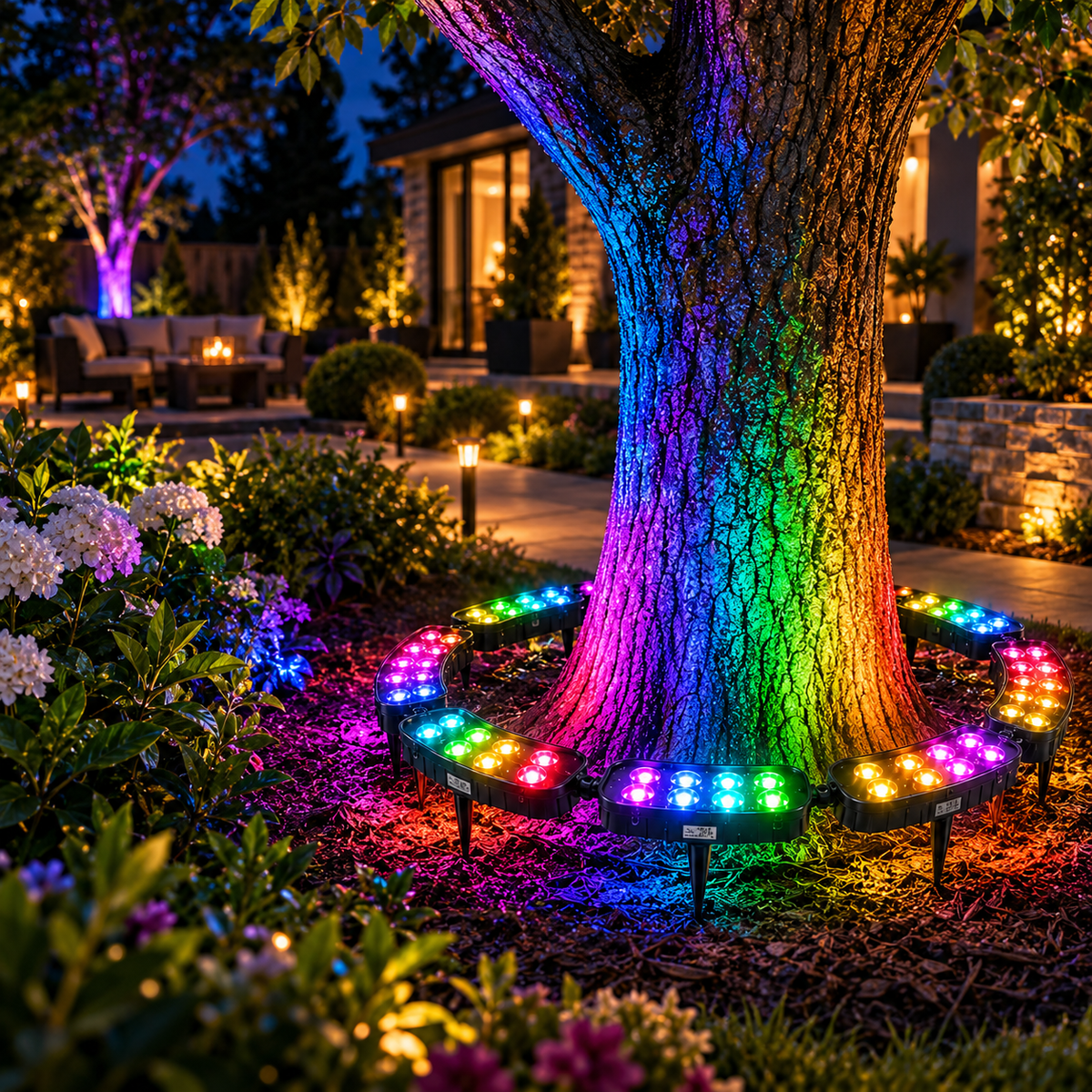 ✨Solar RGB Tree Ring Lights – Color-Changing Outdoor Landscape Lighting