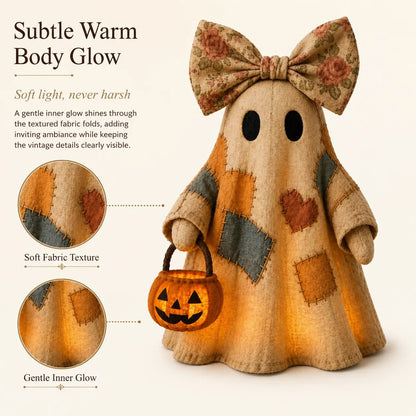 Lighted Vintage Patchwork Ghost 👻